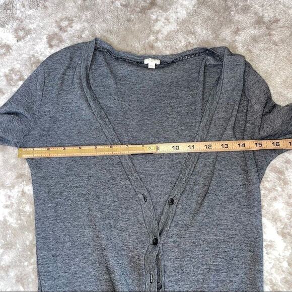 J. Crew cardigan black and white striped sweater v-neck button up lightweight XS - Picture 4 of 9